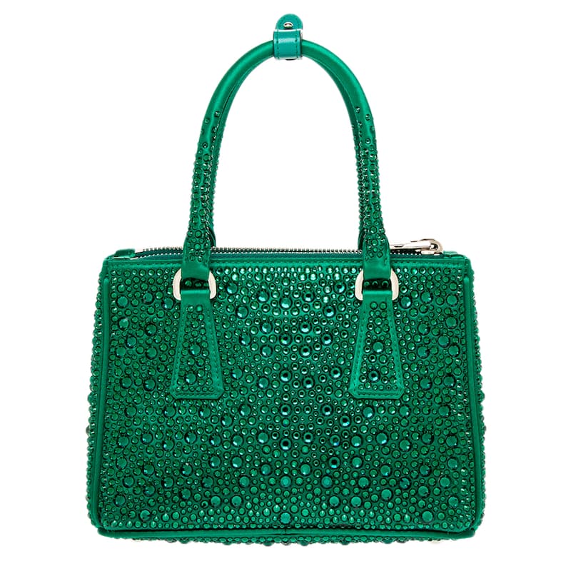 Prada Galleria Satin Crystal Mini Bag