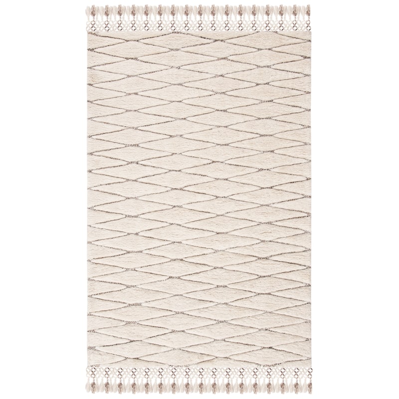 SAFAVIEH Berber Shag Placidia Trellis 1.25-inch Thick Rug