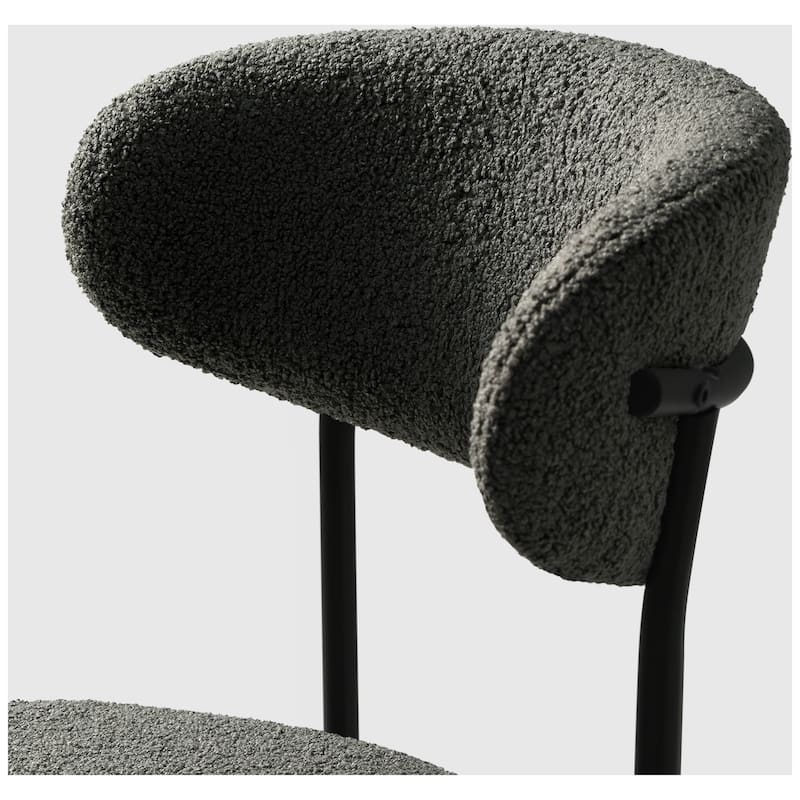 Bayville Mid-Century Curved Back Fabric Upholstered Metal Dining Chair (Set of 6)