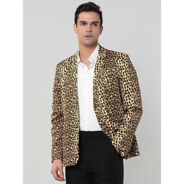 Mens Casual Blazers Sport Coats for Jeans Slim Fit Floral Plaid Print Suit Jackets