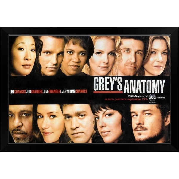 "Grey's Anatomy (2005)" Black Framed Print