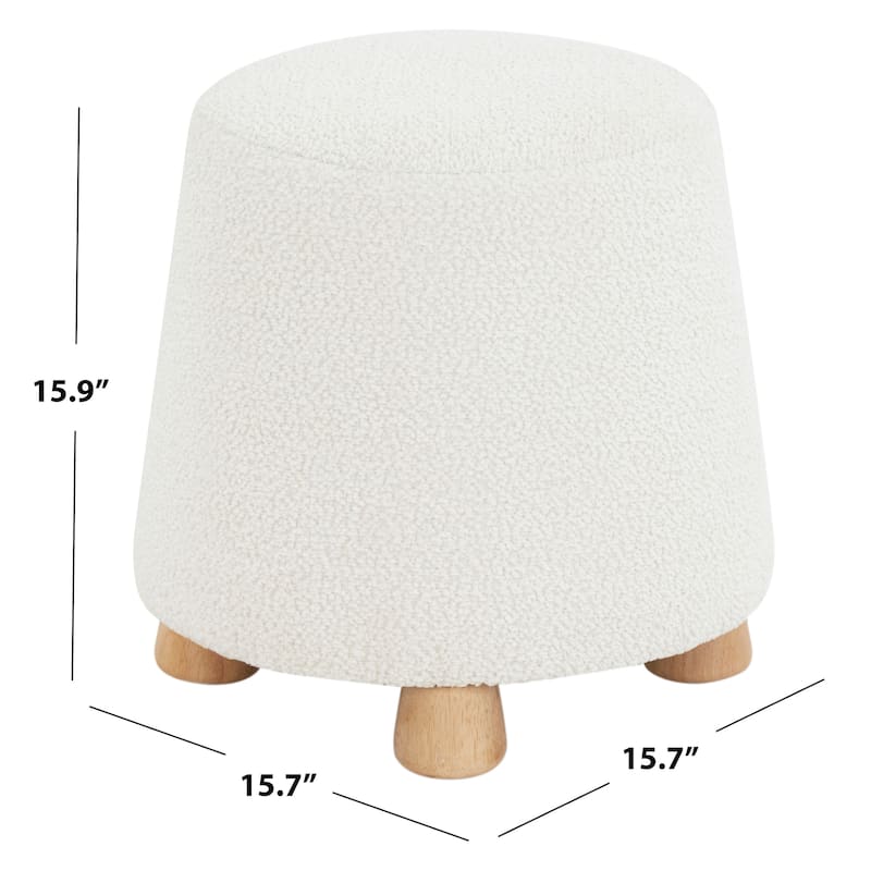 SAFAVIEH Couture Denison Round Chenille Ottoman