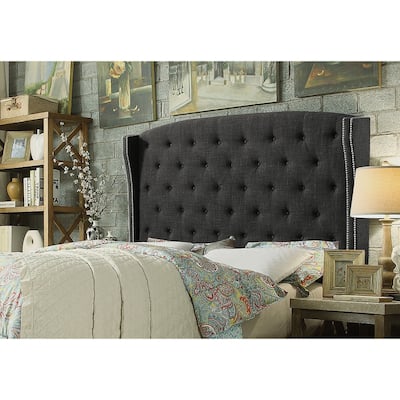 Moser Bay Destiny Upholstered Wingback Headboard Nailhead, Tufted