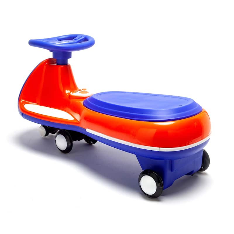 12V Battery Electric Twist Car for Kids Bluetooth Central Control - Blue