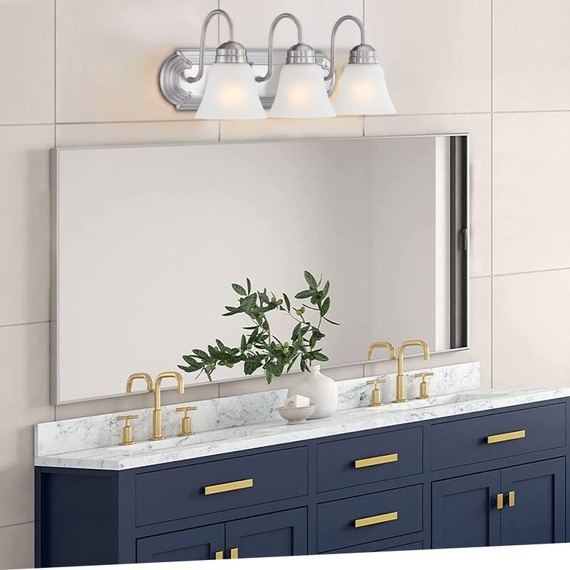 4-Light 25.49-in Brushed Nickel Vanity Light