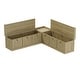 preview thumbnail 9 of 15, Corner Storage Bench with Lift-Top Seats, Faux Drawer Fronts, Oak Finish, Entryway & Living Room Organizer