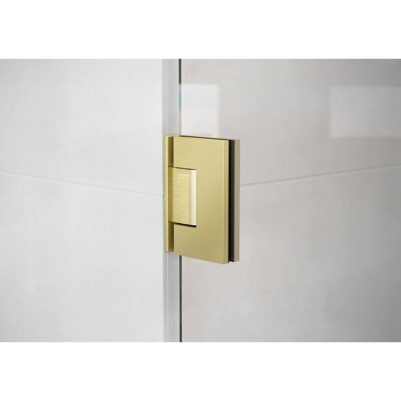 Albedo 28 in. W x 78 in. H Fully Frameless Hinged Shower Door - Width Adj 28.375 - 28.775