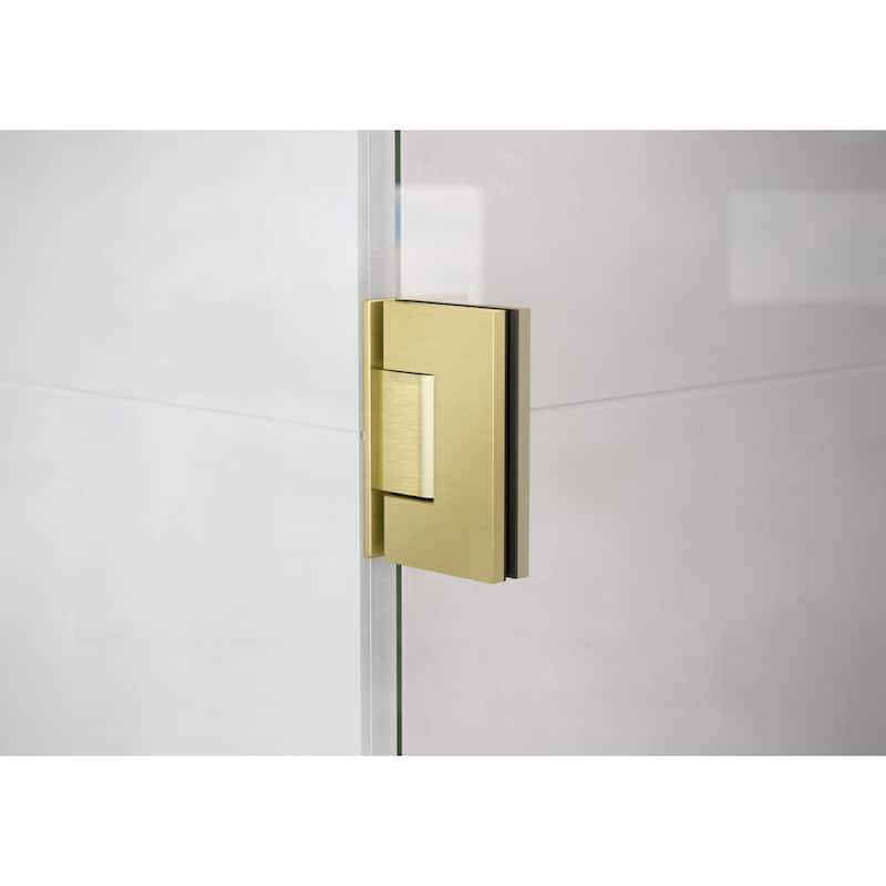 Albedo 29.75 in. W x 78 in. H Fully Frameless Hinged Shower Door - Width Adj 30.125 - 30.525