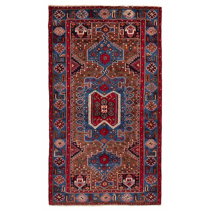 ECARPETGALLERY Hand-knotted Anadol Blue Wool Rug - 3'11 x 6'11 - Blue - 3'11 x 6'11