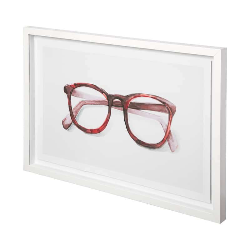 Glasses Red Framed Art Print