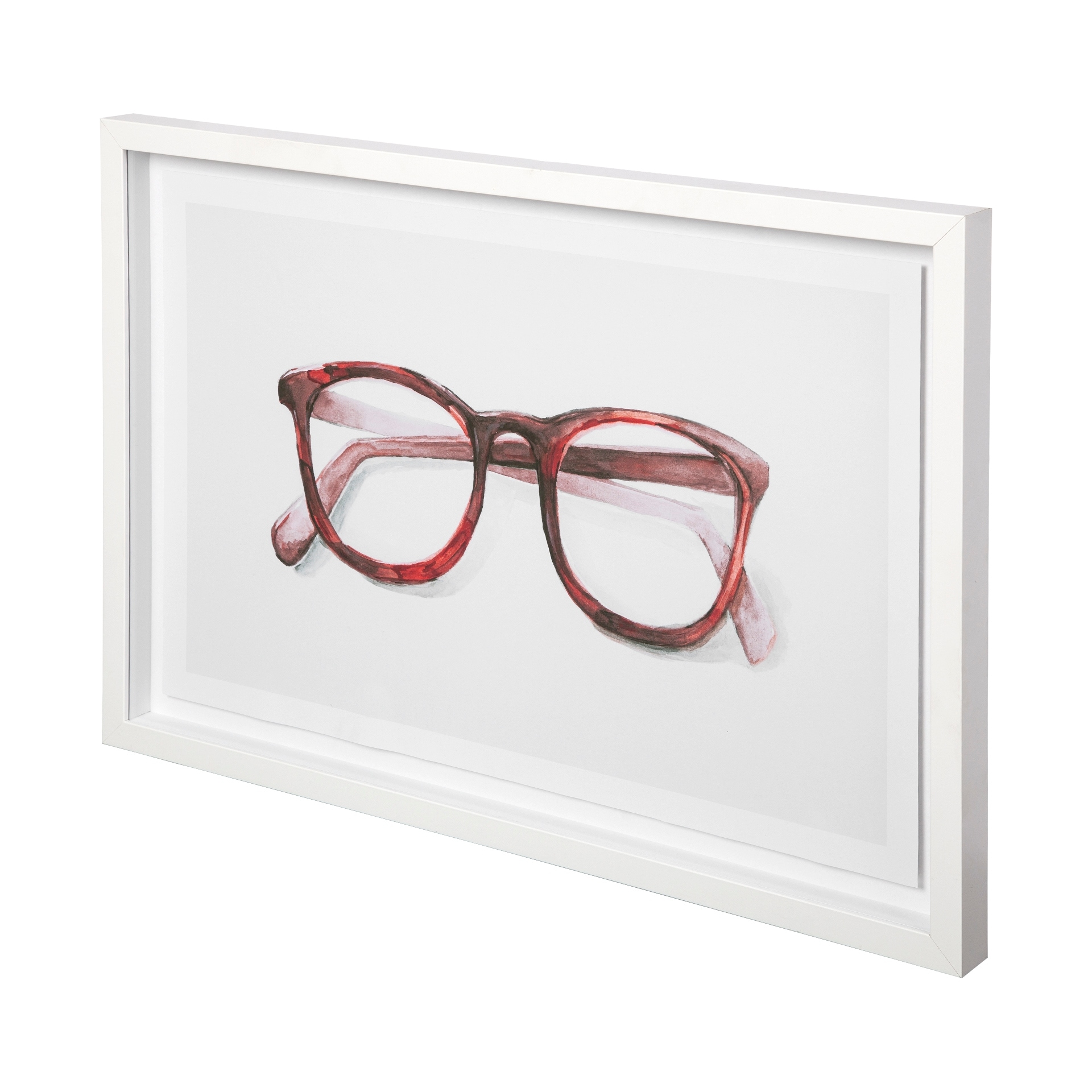 Glasses Red by Mercana Studio a Framed Art Print Matted under Glass