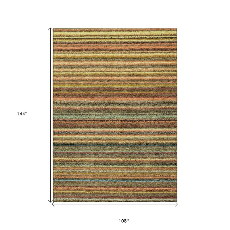HomeRoots Striped Transitional Rectangle Outdoor Rug
