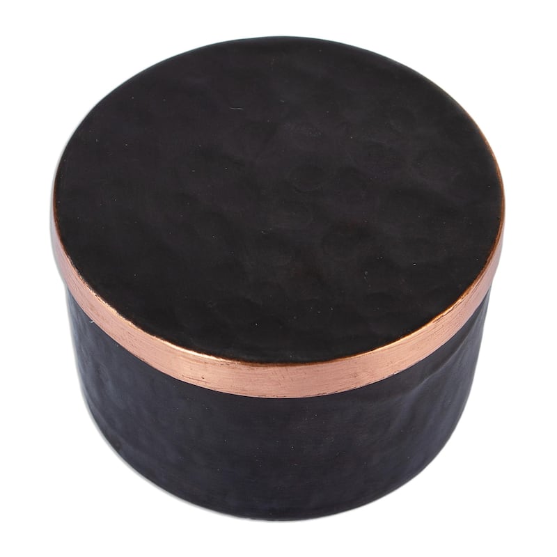 Novica Handmade Midnight Mysteries Copper Keepsake Box