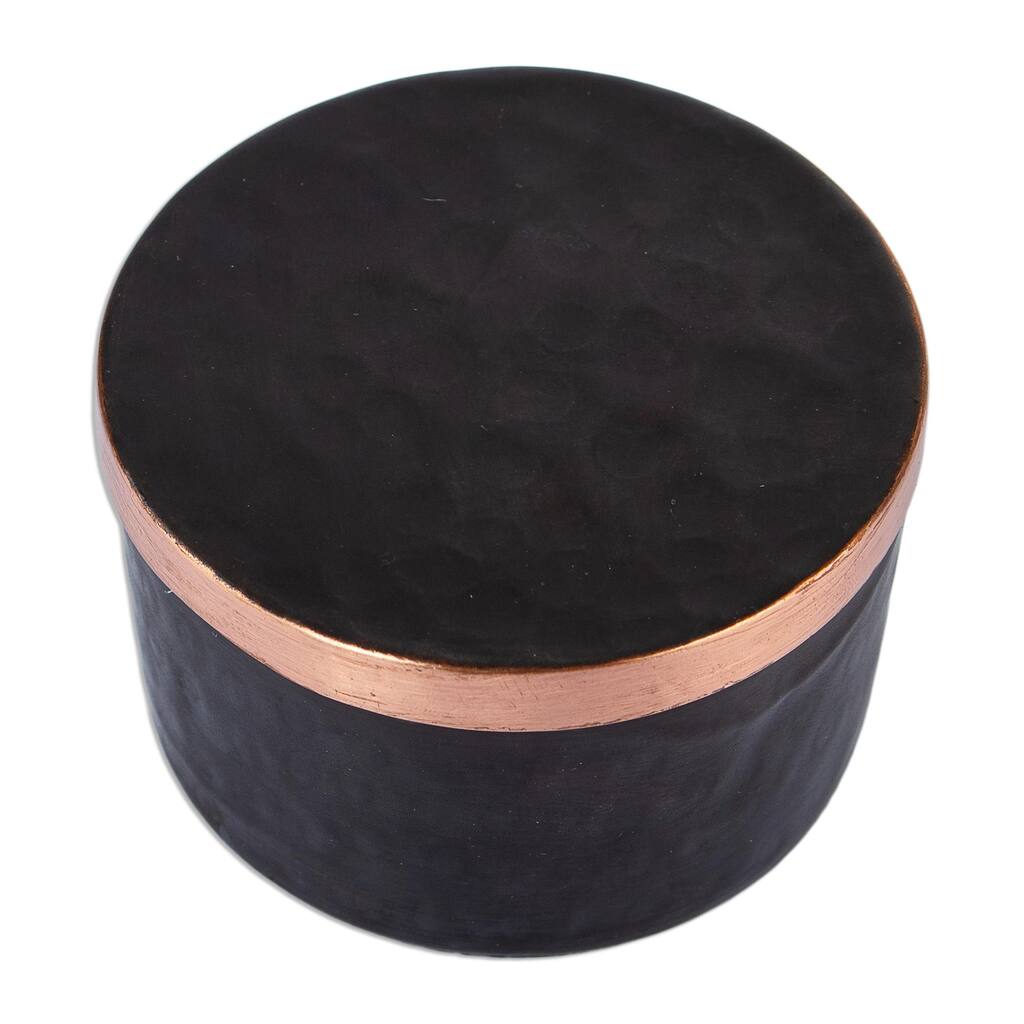 Novica Handmade Midnight Mysteries Copper Keepsake Box