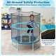 preview thumbnail 6 of 16, Gymax 60'' Trampoline for Kids w/ Gymnastic Bar Rings Foamed Handle No - See Details