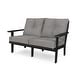 preview thumbnail 14 of 14, POLYWOOD Lakeside Deep Seating Loveseat Black / Grey Mist