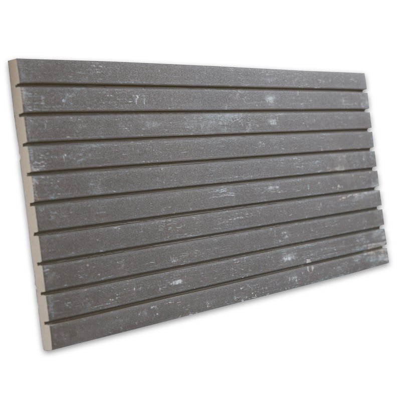 Merola Tile Retro Strata Nero 6-7/8" x 14" Porcelain Floor and Wall Tile - Case (16 Tiles)