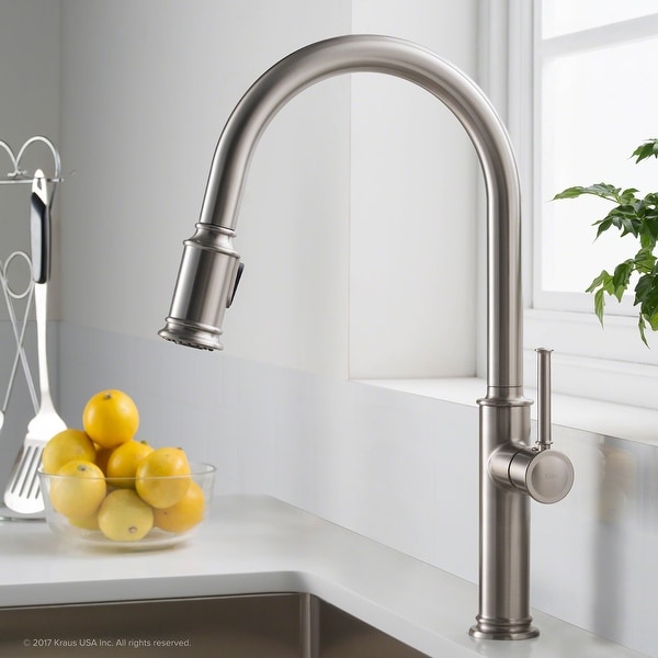 Kraus KPF-1680 Sellette 1-Handle 2-Function Sprayhead Pull Down Kitchen Faucet