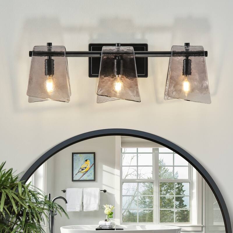 Starsky 3 - Light Modern Dimmable Gray Glass Bathroom Vanity Light