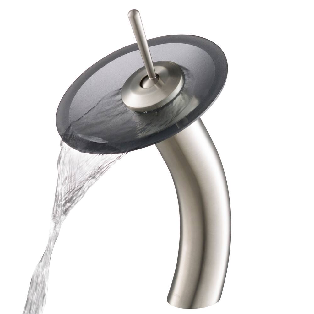 Kraus Waterfall Single Hole Vessel Bathroom Faucet