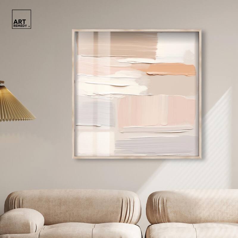 Roseate Cream Tones III Shadowbox by Art Remedy