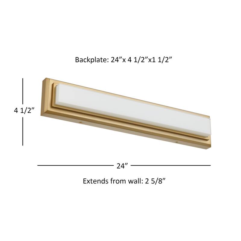 Purity 24" Antique Brass LED Bathroom Vanity Light