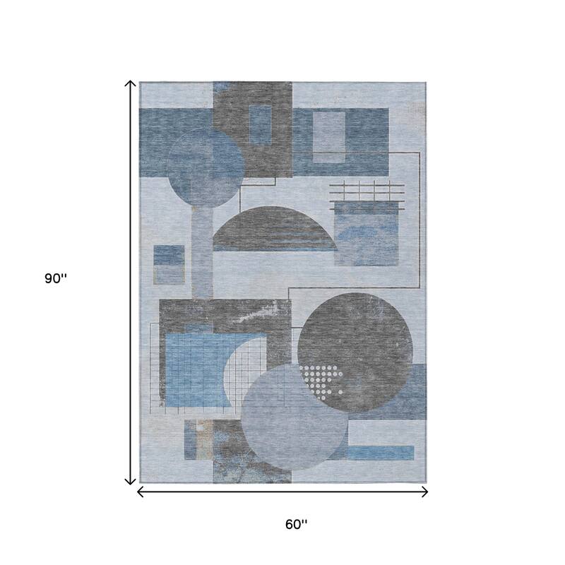 HomeRoots Geometric Modern Rectangle Outdoor Rug