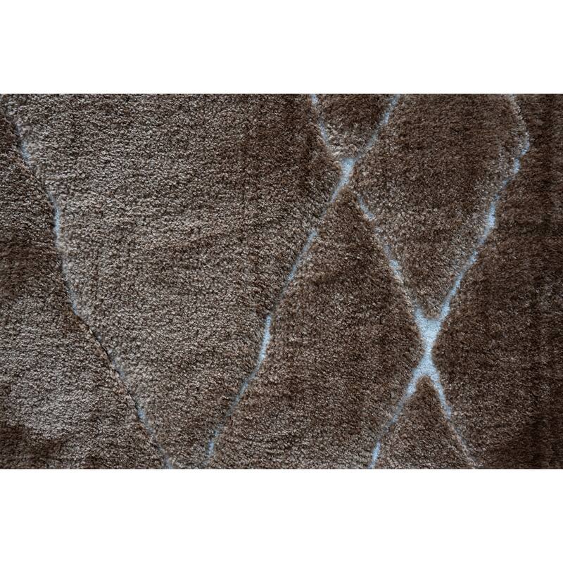 Nina Madison Brown, Copper, Rust and Ivory Recycled Polyester Area Rug - 9' x 12'