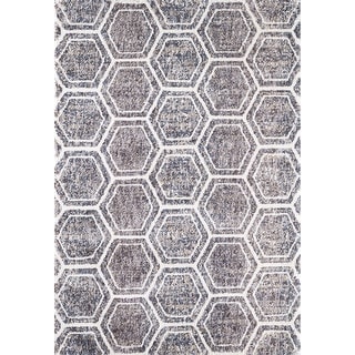 Carson Carrington Hogsrum Mid-century Honeycomb Shag Rug