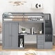 preview thumbnail 3 of 36, Versatile Twin Loft Kids Bed with Wardrobe,Stair,Desk,Drawer,Cabinet