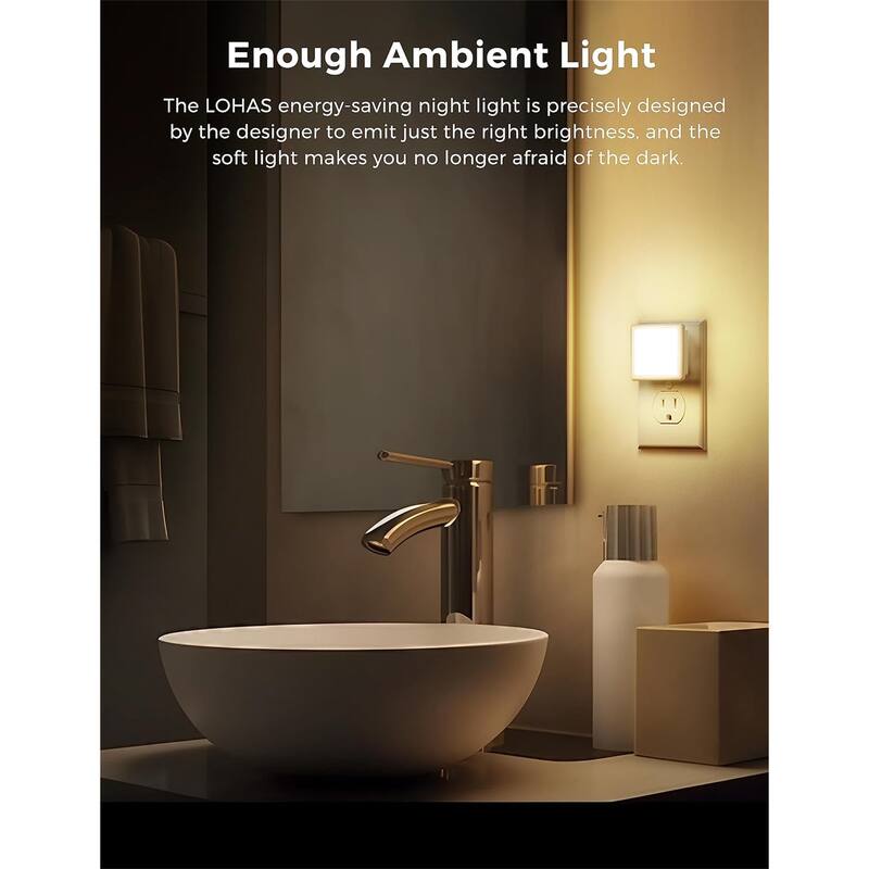 LED Night Lights Plug into Wall 2-Pack