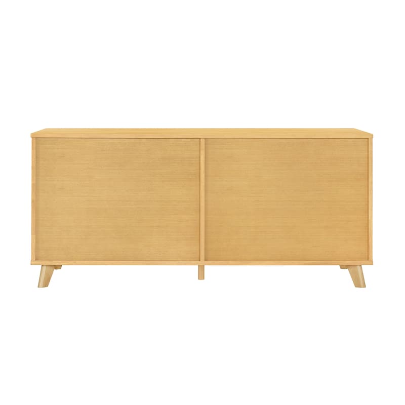 Christopher Knight Home - 47"W Rubber Wood Cat Cabinet with Rattan Doors & Cushion