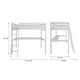 preview thumbnail 5 of 10, Everest Grey High Loft Bed with Desk and Storage, with Stairs