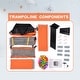 preview thumbnail 5 of 7, 55"Toddlers Trampoline with Safety Enclosure Net and Balls, Indoor Outdoor Mini Trampoline for Kids
