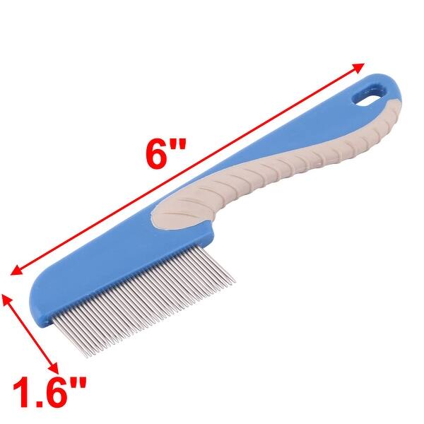 Shop Pet Cat Puppy Plastic Handle Metal Teeth Hair Fur Massage