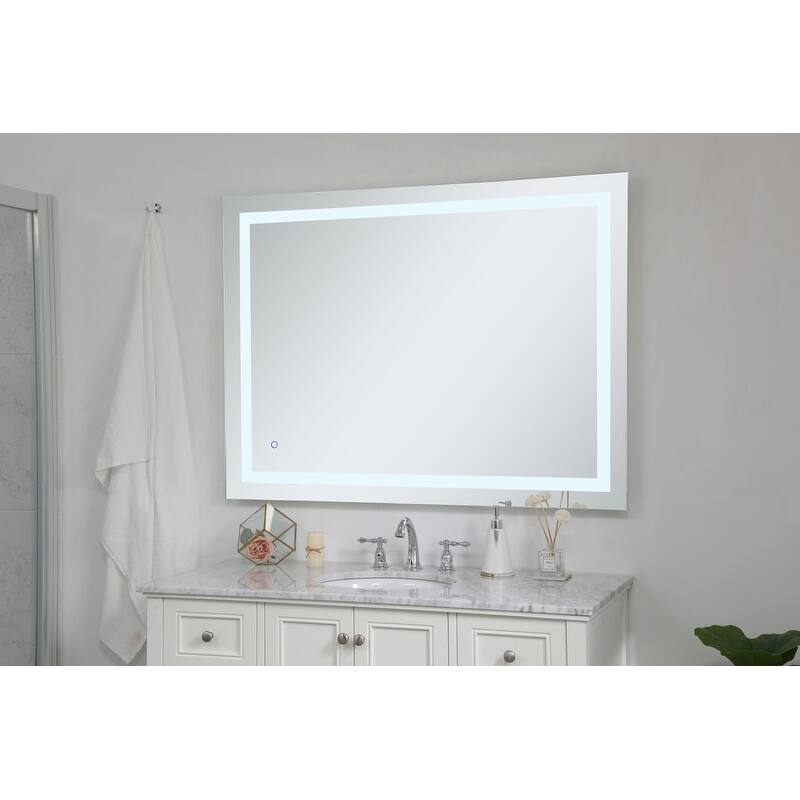 Avalon 36" x 48" Hardwired LED mirror - Silver