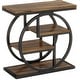 preview thumbnail 29 of 46, Industrial 4-tier Wood Narrow Side End Table with Storage Shelves