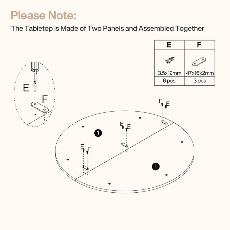 Round Coffee Table with Sturdy Base, 31.5" Fluted Wooden Center Table