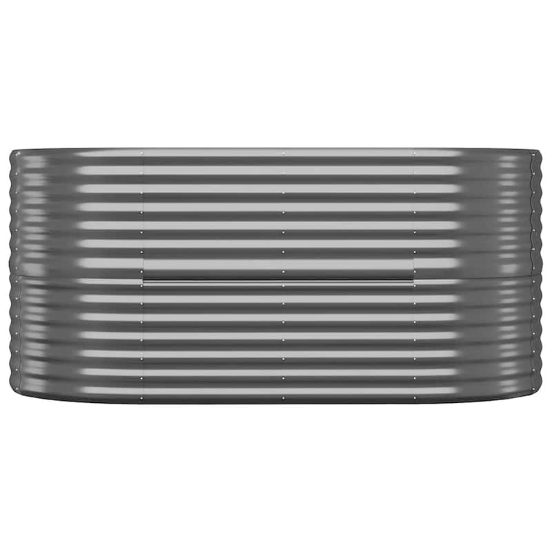 vidaXL Raised Garden Bed Raised Flower Bed Galvanized Steel Outdoor Planter