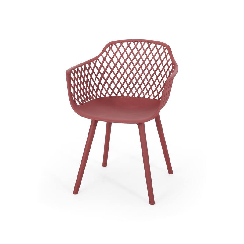 Poppy Outdoor Modern Dining Chair (Set of 4) by Christopher Knight Home