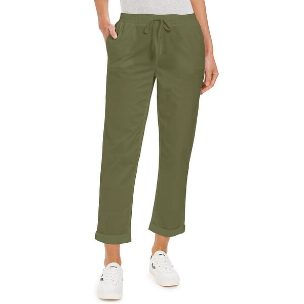 Style & Co Women's Pull On Cuffed Utility Pants Green Size 4 ...