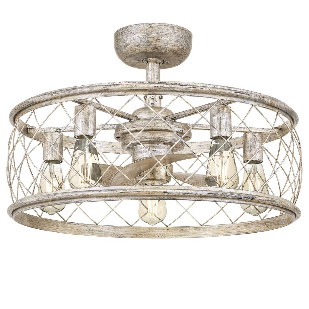 Quoizel Dury 5-Light Semi-Flush Mount Ceiling Fan Light