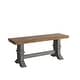preview thumbnail 3 of 12, Eleanor Two-Tone Antique White Trestle Base 6-Piece Dining Set by iNSPIRE Q Classic