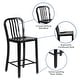 preview thumbnail 6 of 116, 2 Pack 24'' High Metal Indoor-Outdoor Counter Height Stool w/ Vertical Slat Back