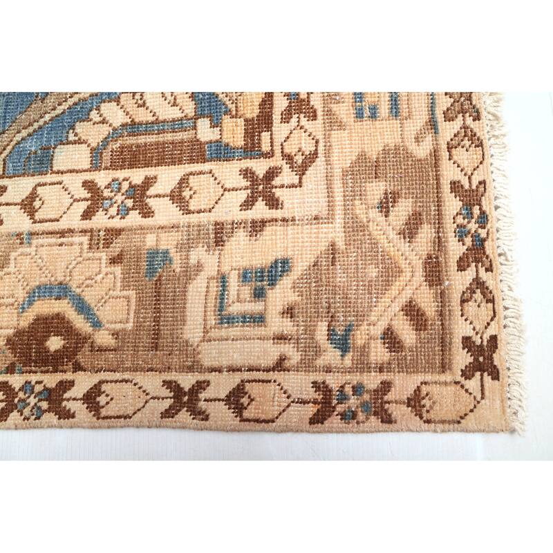 ECARPETGALLERY Hand-knotted Antalya Vintage Tan Wool Rug - 6'4 x 9'1