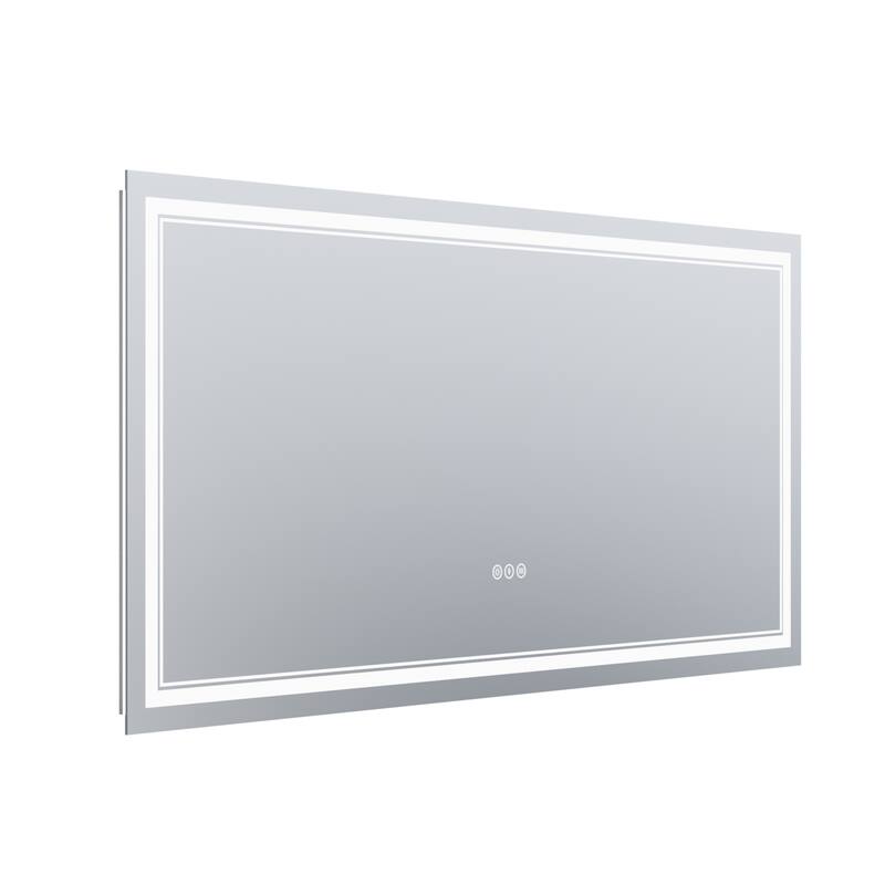 Modland Small Size LED Bathroom Mirror Back & Front Lighted Anti-Fog