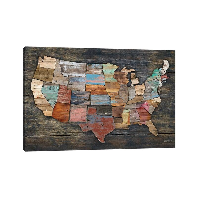 iCanvas "USA Map I" by Diego Tirigall Canvas Print