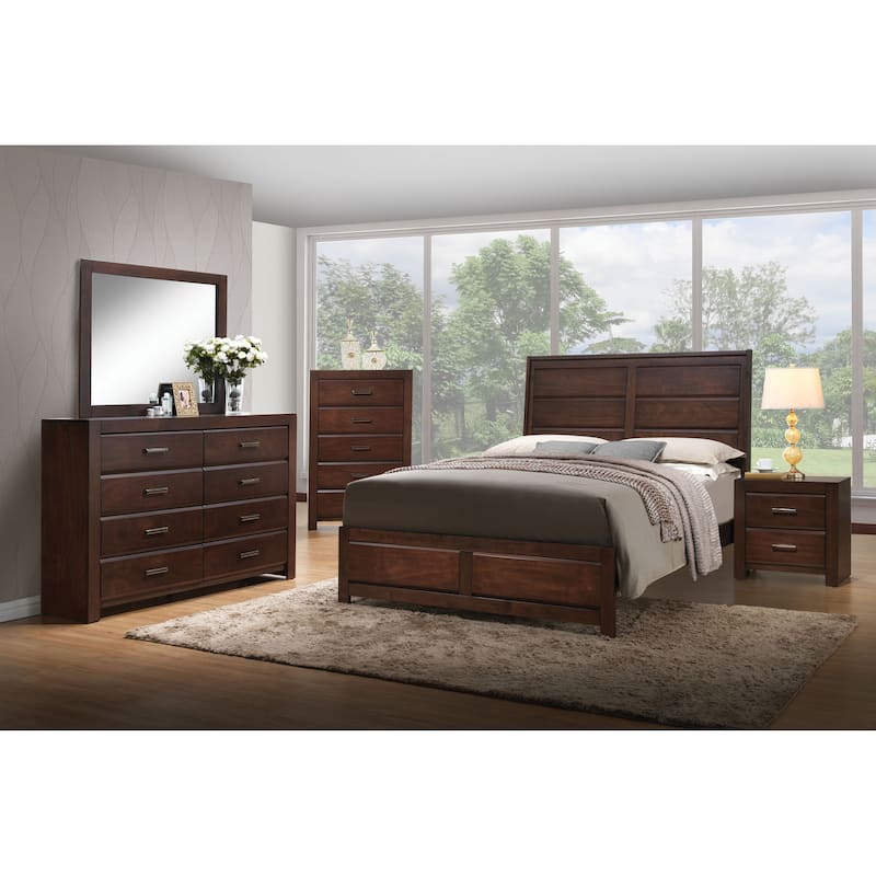 Rena Walnut 2-Drawer Nightstand