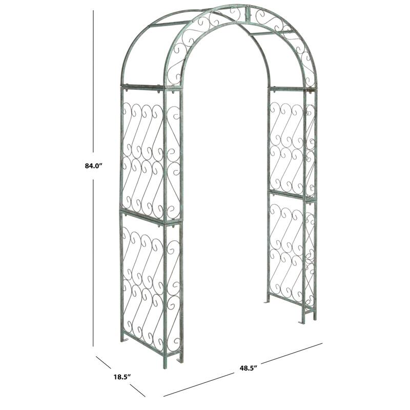 SAFAVIEH Outdoor Isabela Victorian Scroll Iron Arch