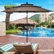 preview thumbnail 5 of 56, Gymax 10ft 3 Tier Patio Market Umbrella Aluminum Sunshade Shelter Tan